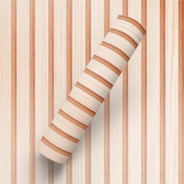 Imagem de Papel de Parede Adesivo Tema Ripas De Madeira Claros Quarto E Sala - D