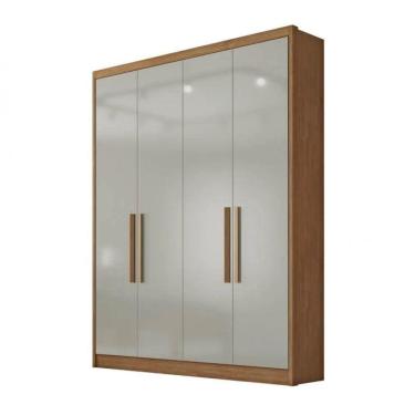 Imagem de Guarda Roupa Solteiro Moderni 100 MDF 4 Portas 3 Gavetas Novo Horizonte