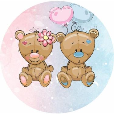 Imagem de Painel Redondo 3D Sublimado Chá Revelação Frd-1915