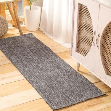 Imagem de HOMEMONDE Tapete de espinha de peixe de 6 x 1,8 m - Reversível e lavável à máquina - Tapete de algodão trançado - Ideal para áreas de alto tráfego na sala de estar e cozinha - Tapete para decoração de