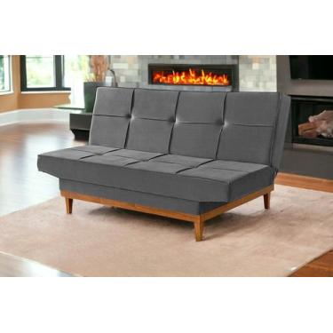 Imagem de Sofá Cama Reclinável Funcional Para Sala E Quarto - LCN Móveis, Cinza