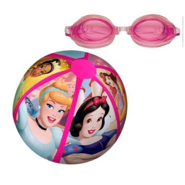 Imagem de Kit Bola Inflável Homem Aranha / Princesas 40cm + Óculos Infantil Fash