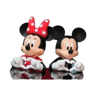 Imagem de Kawaii Disney Minnie Mickey 10cm Conjunto De Enfeites De Desenho Anima