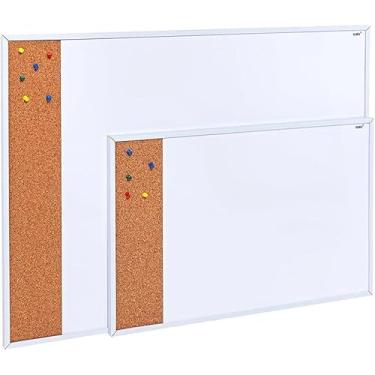 Imagem de Lousa Quadro Branco com CortiçA + Caneta E Alfinetes 60x40cm 80x60cm(80x60cm)