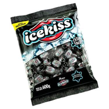Imagem de Bala Icekiss Geladinha 600g Sabores Caixa com 12 Pacotes, Extra Forte