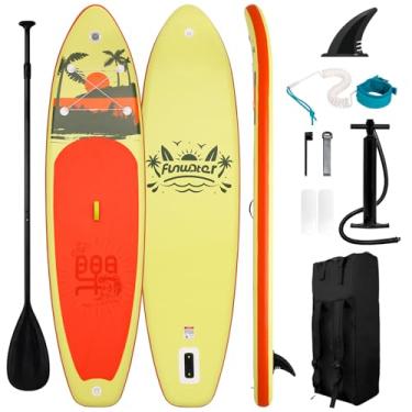 Imagem de FunWater SUP Prancha inflável de stand up paddle ultraleve com acessórios, barbatana, pá ajustável, bomba, mochila, trela