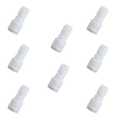 Imagem de ESHIONG Conector de união de filtro de água RO(osmose reversa) reto redutor, acessórios de tubo de conexão rápida de encaixe de plástico certificado NSF (acoplamento OD de 1/10.2 cm x 3/20.3 cm