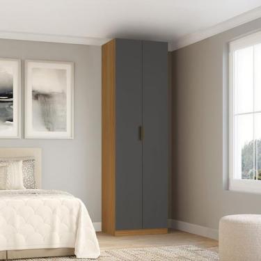 Imagem de Guarda Roupa Modular 2 Portas com Gavetas 70cm Altezza Clean Belmax, F