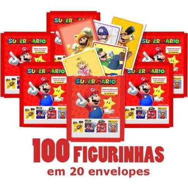 Imagem de Kit 100 Figurinhas Do Álbum Super Mario 2025 (20 Envelopes) - Panini
