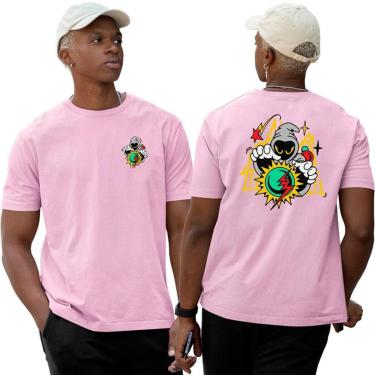 Imagem de Camiseta Algodão Basica‎ Street Mago And Time Abstrac-Unissex