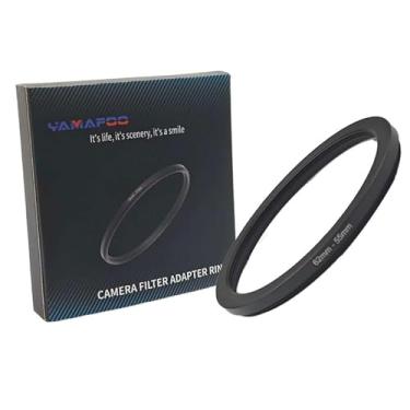 Imagem de Adaptador de anel de metal para cima/para baixo compatível com câmeras mirrorless DSLR Lens, conversor de rosca de filtro UV CPL ND, preto (62-55)