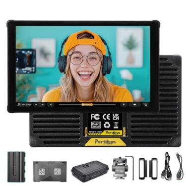Imagem de Portkeys Monitor de câmera PT5 III 13.7 cm 800nits DSLR Monitor com porta USB 3.0 Tipo-C suporta forma de onda, histograma, pico, cor falsa e função LUT 3D para câmera DSLR com bateria NP-F550
