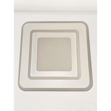 Imagem de Luminária de Led para Teto Plafon Moderno Elegante e Minimalista Branco ou Preto 3000K-6000K 60W-30W/30cm-20cm (Branco, Quadrado 30cm)