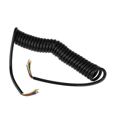 Imagem de SING F LTD Cabo espiral de extensão de reboque de 3,9 m 20AWG 7 núcleos para caminhão de reboque RV