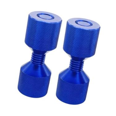 Imagem de Generic 2 peças flange dois furos pino dois furos pinos de alinhamento acessórios de construção leve O.D 1-1/8" 1-1/8" dois furos pinos conjunto, Azul