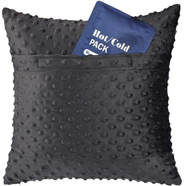 Imagem de Heal n Hope Travesseiro pós-cirurgia cardíaca aberta para recuperação de tosse, presentes com bolso para resfriamento, bolinhas pretas