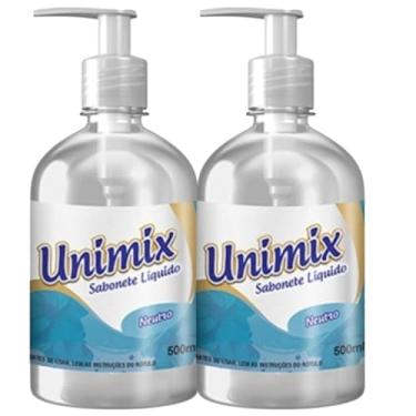 Imagem de 2x Sabonete Líquido Unimix Neutro 500ml– Limpeza eficiente e delicada para o dia a dia