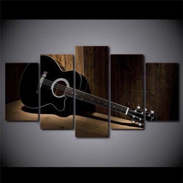 Imagem de Quadro Decorativo Kyme Violão 5 Peças 115x60cm