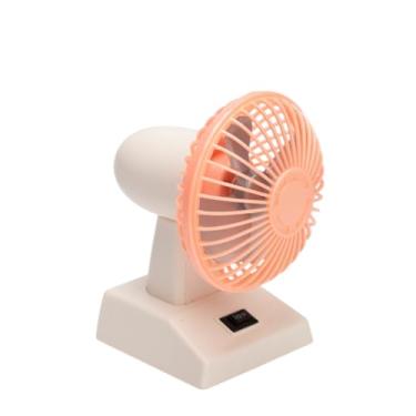Imagem de Anomat Ventilador de mesa pequeno – Mini ventilador USB e operado por bateria de 10 cm com 2 velocidades e cabeça oscilante, ventilador de mesa de resfriamento portátil para animais de estimação de
