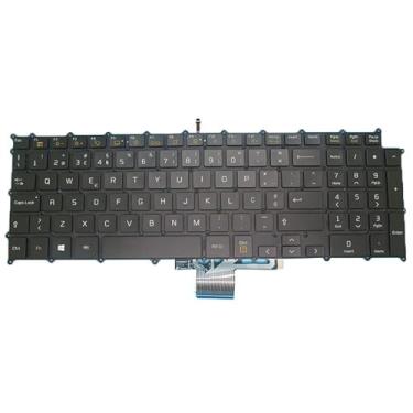 Imagem de Teclado Retroiluminado para Laptop para LG 17Z90N-V 17Z90N-V.AA5D 17Z90N-V.AA5G 17Z90N-V.AA72A1 17Z90N-V.AA72A8 Portugal PO Preto Sem Moldura Novo