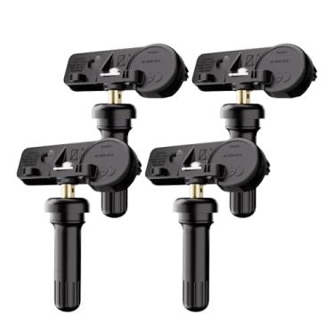 Imagem de Sensor TPMS 56029398AB, conjunto de 4 sensores de sistema de monitoramento de pressão de pneu compatíveis com Jeep Wrangler JK Dodge Chrysler Ram 1500 2500 3500 Substituir para 56029398AA 433MHz