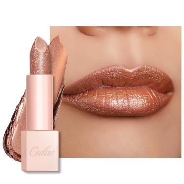 Imagem de Oulac Batom marrom nude para mulheres - Protetor labial matizado hidratante, textura cremosa, maquiagem labial leve, vegana e sem glúten, PG06 Precious Moment