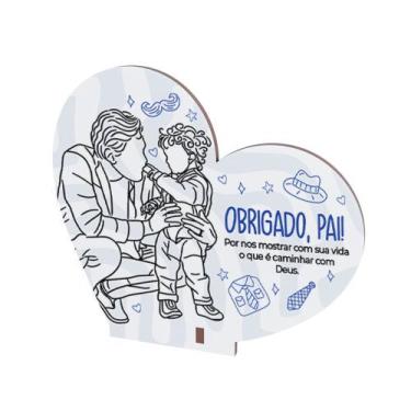 Imagem de Kit 30 Lembrancinhas Coração MDF Celebração Dia dos Pais Especial - DK