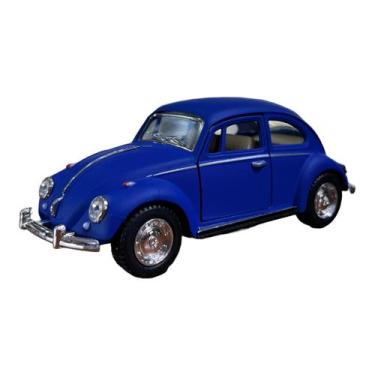 Imagem de Miniatura Volkswagen Fusca 1967 Azul Fosco 1:32 - Kinsmart