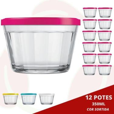 Imagem de 12 Pote de Vidro estilo Americano 350ML c/ Tampa Petisco - NADIR FIGUE