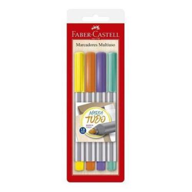 Imagem de Marcador Faber Castell Multiuso Permanente 1.0mm 4cores