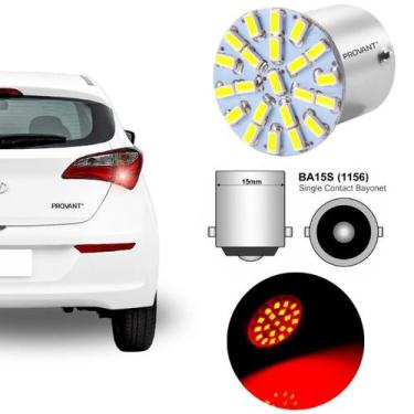 Imagem de Lampada LED Lanterna Freio Traseira Vermelha 12v com 22 LEDs 1 Polo Au