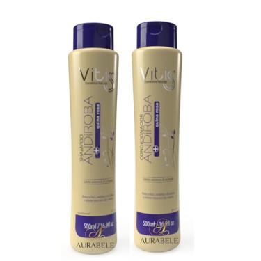 Imagem de Shampoo 500ml e Condicionador 500ml Andiroba Vitiss Cabelos Cacheados e Volumosos
