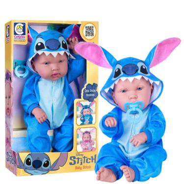 Imagem de Boneca Bebê Roupinha Baby Stitch Da Cotiplás 2910 Disney