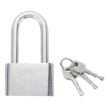 Imagem de PATIKIL Cadeado com chave, 2,4 polegadas de largura, pino de aço, cadeados marinhos com chave diferente para porta ao ar livre, cerca, ferrolho armário, caixa de ferramentas de armazenamento, armário
