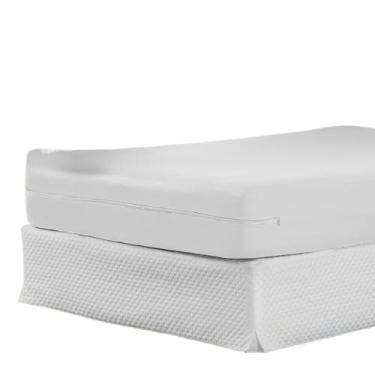 Imagem de Capa Protetora Para ColchãO Casal Queen/King - Com ZíPer Completo E Malha RespiráVel - Protetor ImpermeáVel E AntiáCaros(branco,Solteiro)