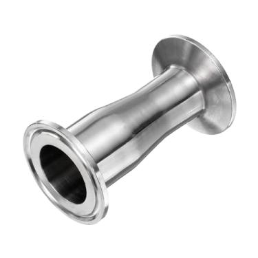 Imagem de PATIKIL Encaixe redutor de encaixe sanitário, aço inoxidável 304 tubo de 1-1/10.2 cm OD x tubo de 2.5 cm OD 3.8 cm braçadeira sanitária tripla flange de virola de 50,5 mm, prata