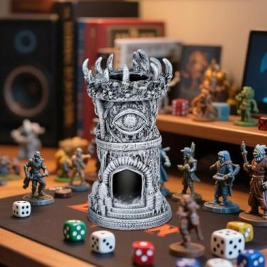Imagem de Cyclops Dice Tower, Resin D&D Rolling Trays, Tabletop RPGs Accessories, Cyclops Gaze Tower, Portable 3D Dice Throne, DND Fantasy Board Game Gifts for Gamer (Dice Not Included)