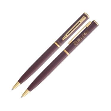 Imagem de Caneta Crown Esfero Capricci Personalizada Original Gravação Laser Luxo Presente Sofisticada (Bordô)