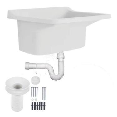 Imagem de Tanque astra plastico 22l lavar roupa branco + sifao valvul