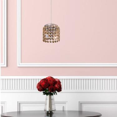 Imagem de Pendente Milano Cristal Redondo 1 Lâmpada G9 Bronzearte