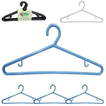 Imagem de Cabide Roupa Acrilico Gancho Colors 6 Pecas 38,5X15Cm 10Mm