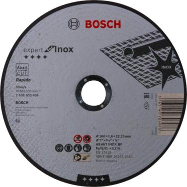 Imagem de Disco Corte Para Inox Centro Reto 180x1,6mm - 2608603406 - Bosch