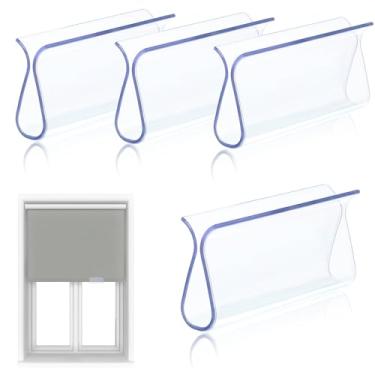 Imagem de LIQWEI 4 peças de persiana transparente para persiana de rolo para puxar para baixo, persianas com alça para janelas, bainha de plástico, acessórios de cortina rolante para trailers domésticos (4)