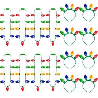 Imagem de Conjunto de lembrancinhas de festa de Natal EOBOH, 16 peças, colar, fa