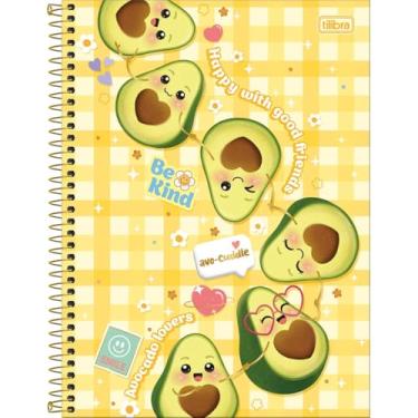 Imagem de Tilibra - Caderno Espiral Capa Dura Universitário 1 Matéria Abacute 80 Folhas - Avocado Lovers - Amarelo