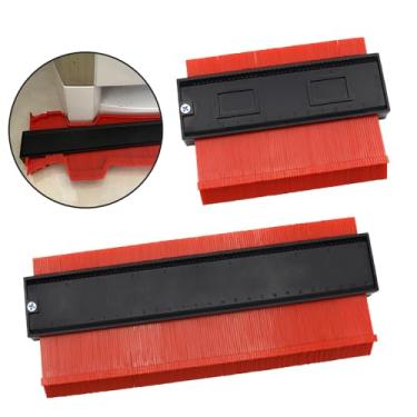 Imagem de Régua De Medição Contorno Duplicador De Perfil, Gabarito Copiador De Cantos Irregulares e Perfil De Calibre Ferramenta