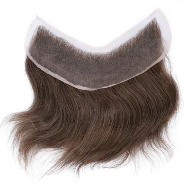 Imagem de LLWear Peruca de cabelo frontal de renda francesa para homens com sistema de substituição em forma de V natural peruca para homens cabelo humano #5