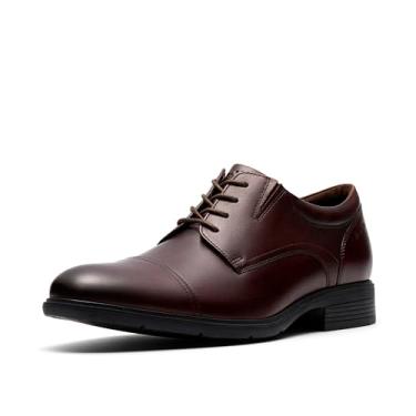 Imagem de Clarks Boné Oxford Steadwell masculino, Couro de mogno, 45