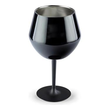 Imagem de Taça Térmica de Alumínio Inox 410ml – Mantém Bebidas Geladas por Mais Tempo, Design Moderno e Sofisticado – Ideal para Cerveja, Drinks e Vinho (Preto)