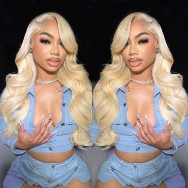 Imagem de Peruca frontal de renda Goalroya 613 Cabelo humano 200% densidade 20"